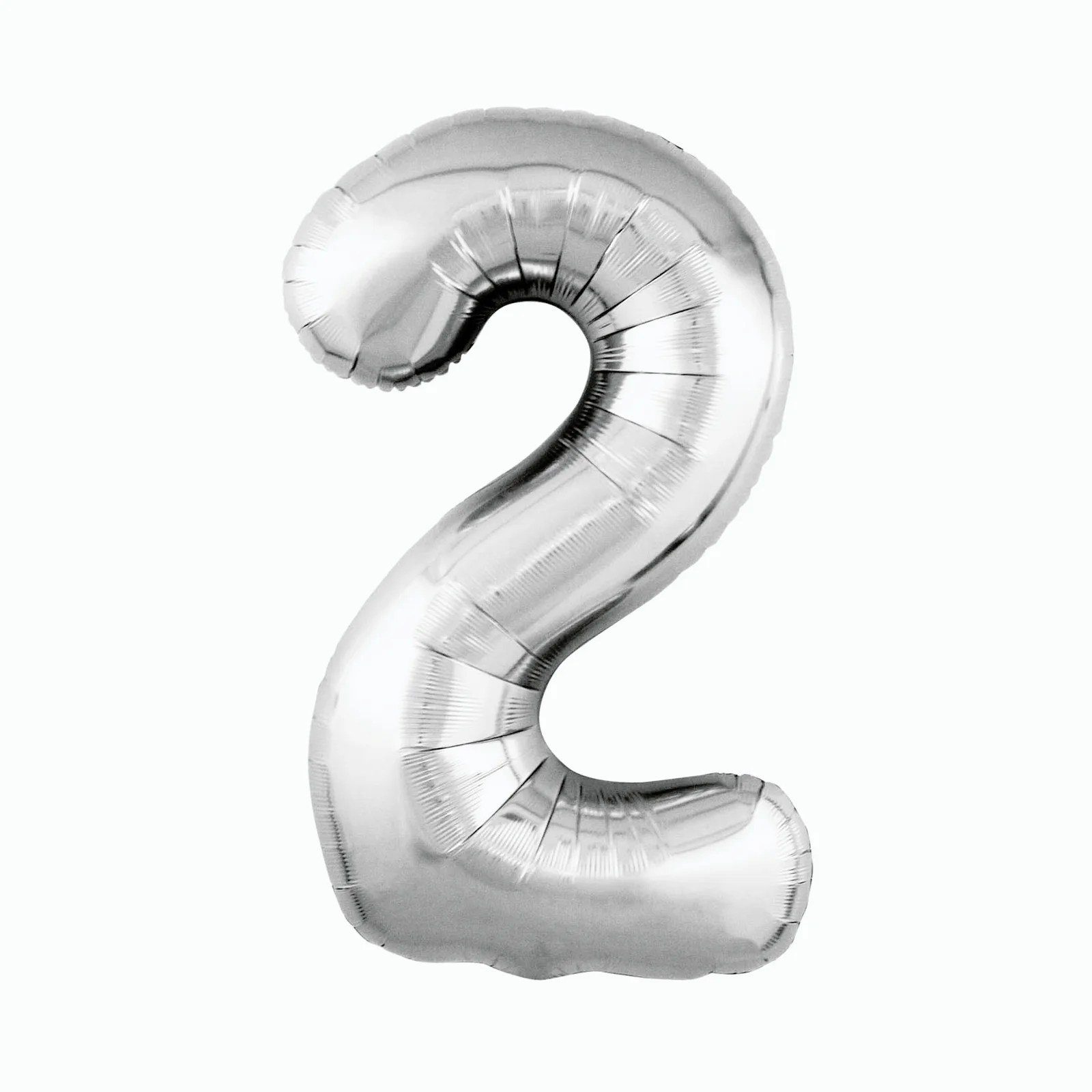 Balon din folie Cifra "2" 102 cm (40") Silver