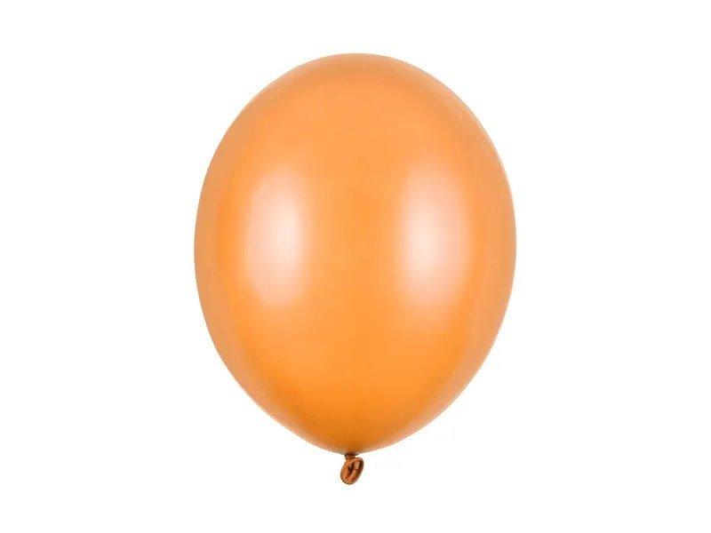 Balon latex metalic 30 cm (12") oranj 1pkt/50pc.