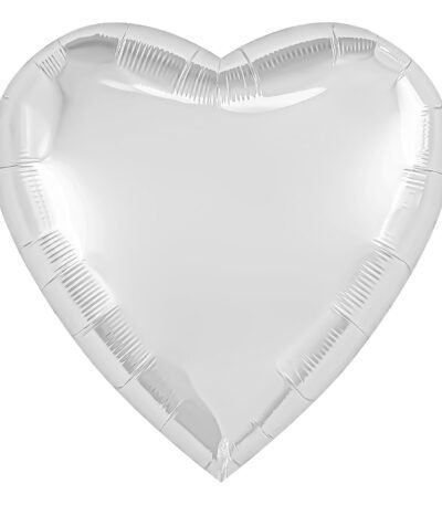 Balon din folie Inima 90 cm (36″) Alb lucios AG