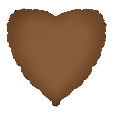 Balon din folie Inima 48 cm (19″) Satin de ciocolata FX