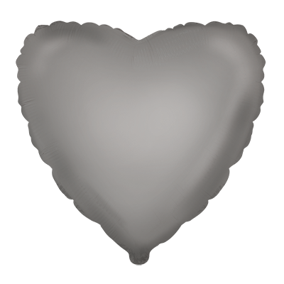 Balon din folie Inima 48 cm (19″) satin argintiu FX