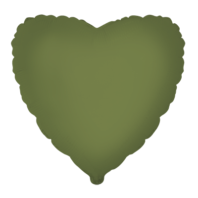 Balon din folie Inima 48 cm (19″) satin oliva FX