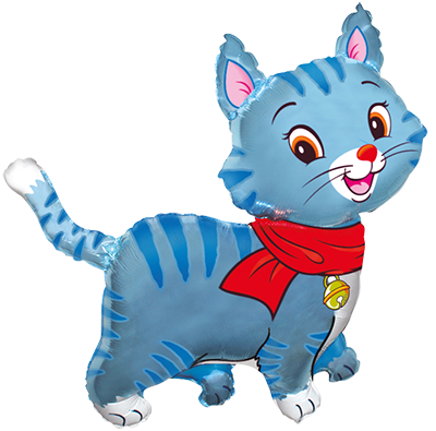 Balon din folie Pisicuta draguta 61 cm, (24″) albastru, i/i, FX