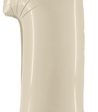 Balon din filie Cifra “1” 102 cm (40″) Crem FX
