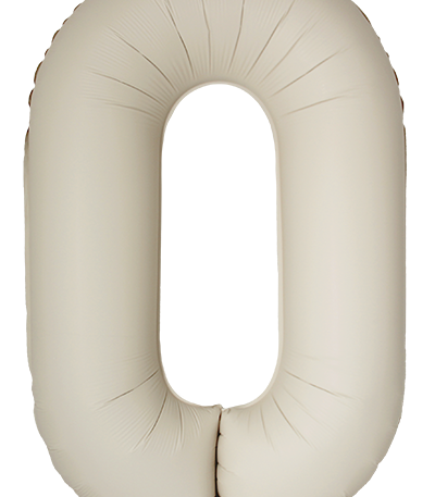 Balon din filie Cifra “0” 86 cm (34″) satin crem FX