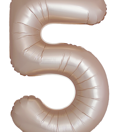 Balon din filie Cifra “5” 86 cm (34″) satin auriu FX