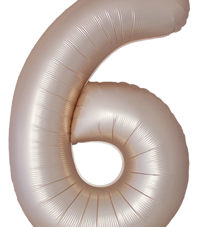 Balon din filie Cifra “6” 86 cm (34″) satin auriu FX