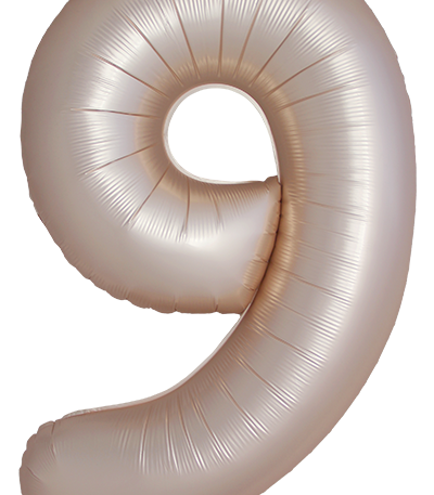 Balon din filie Cifra “9” 86 cm (34″) satin auriu FX