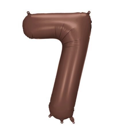 Balon din folie Cifra “7” 86 cm (34″) cafeniu PD