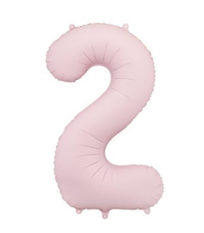 Balon din folie Cifra “2” 86 cm (34″) roz deschis PD