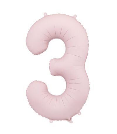 Balon din folie Cifra “3” 86 cm (34″) roz deschis PD