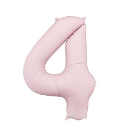 Balon din folie Cifra “4” 86 cm (34″) roz deschis PD