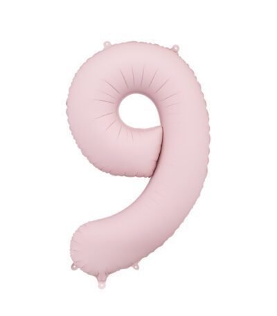 Balon din folie Cifra “9” 86 cm (34″) roz deschis PD