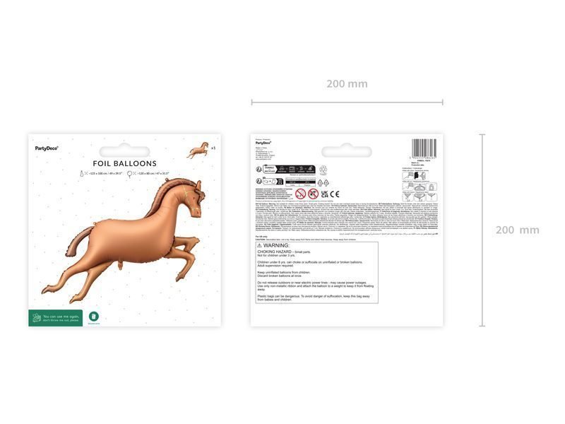 Balon din folie Calut cafeniu 125 х 100 cm — изображение 3