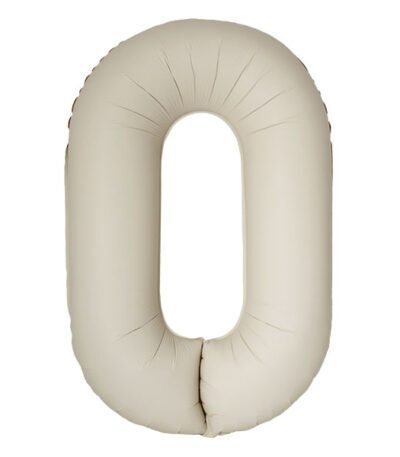 Balon din folie Cifra “0” 86 cm (34″) satin crem FX
