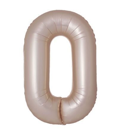 Balon din folie Cifra “0” 86 cm (34″) satin auriu FX