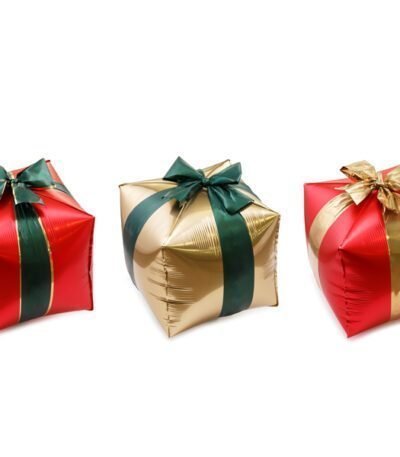 Balon folie 3D Cub, 34*36 cm, Cutii cadou, 3 buc, PD