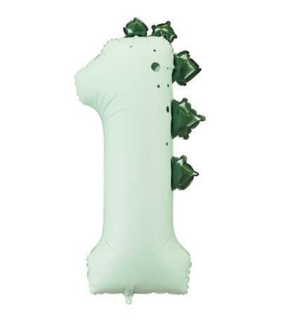 Balon din folie Cifra “1” 92 cm (36″) Dinozaur