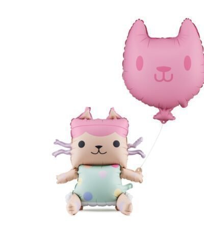 Baloane folie Gabby’s Dollhouse PD Baby Box & Cat, 43*46cm și 35*37cm