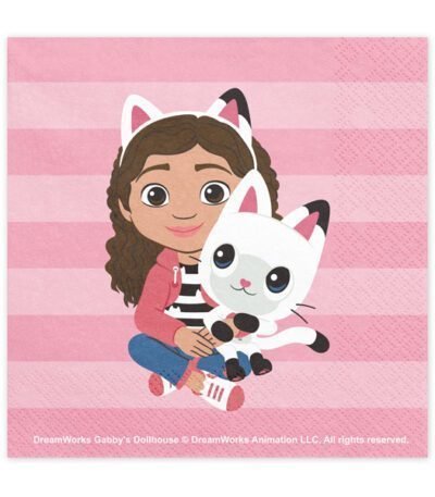 Șervețele de petrecere Gabby’s Dollhouse, 33×33 cm, 20 buc PD