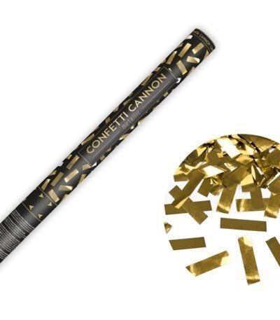 Tun de confetti auriu cu dungi, 60 cm, PD