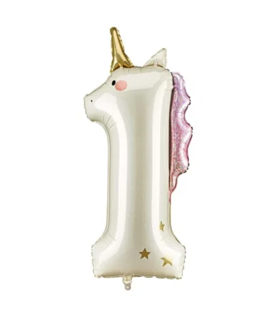 Balon din folie Cifra “1” 92 cm (36″) Unicorn