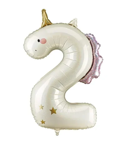 Balon din folie Cifra “2” 92 cm (36″) Unicorn